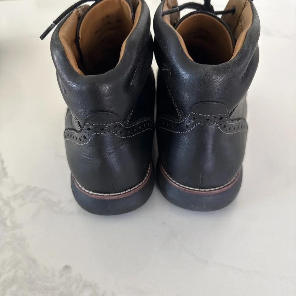 Johnston & Murphy Holden Chukka Boots Mens 9.5 Ankle Comfort Black Leather Shoes